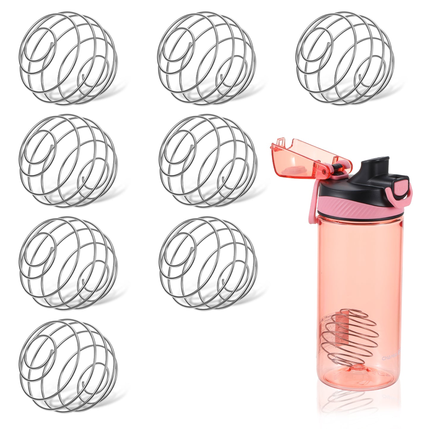 Classicseali 8pcs Blender Bottle Shaker Ball, 1.85 Inch Stainless Steel Shaker Balls for Protein Shaker, Drinking Bottles, Fits into Kids Nutrition Shake Bottles, Blender Bottle Ball
