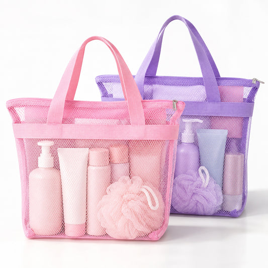 guduling 2Pcs Shower Bag for Gym,2Colors Shower Caddy for Camping30 x 30CM