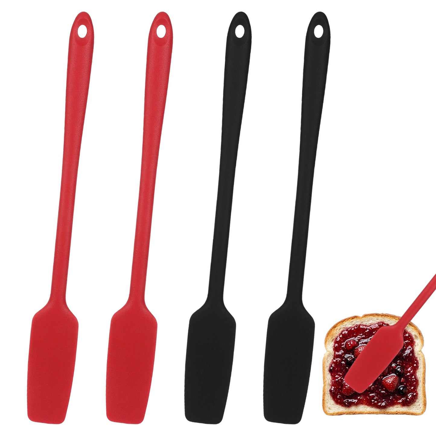Elegaperma 4 Pcs Spatula Silicone, Heat-Resistant Silicone Spatulas for Cooking, Flexible Silicon Spatula Spatulas Silicone Spatulas