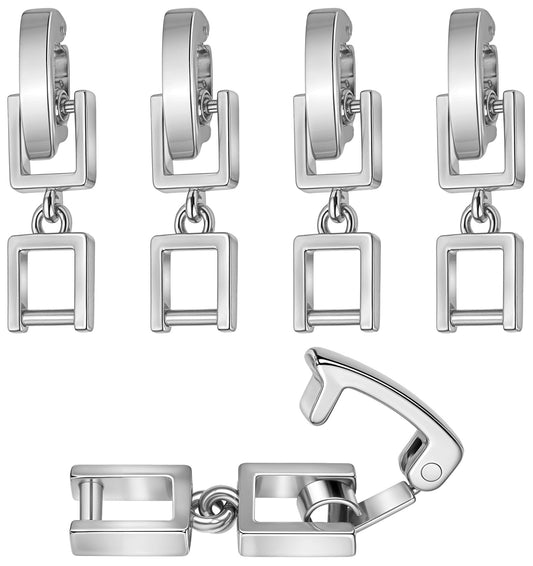 Bracelet Extender, 5PCS Bracelet Extender Silver Necklace Extender Chain for Women Adjustable Length, Foldover Clip Design, for DIY Jewelry & Crafts