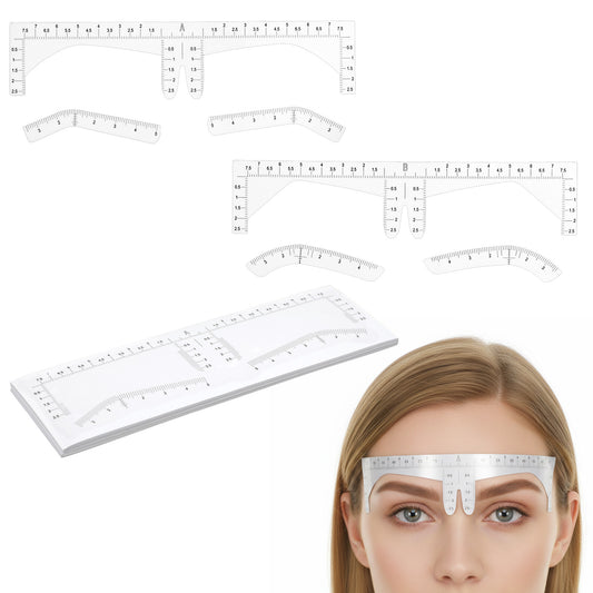 Elegaperma 60-Sheet Eyebrow Stencils, 2-Design Disposable Brow Stencil Kit, Single-Use Eyebrow Stencil for Perfect Symmetrical Shape
