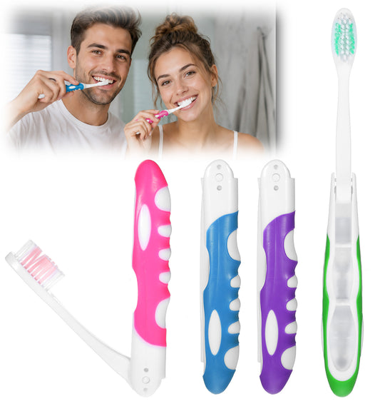 4 Pcs Toothbrush Travel, Compact Portable Toothbrush Design
