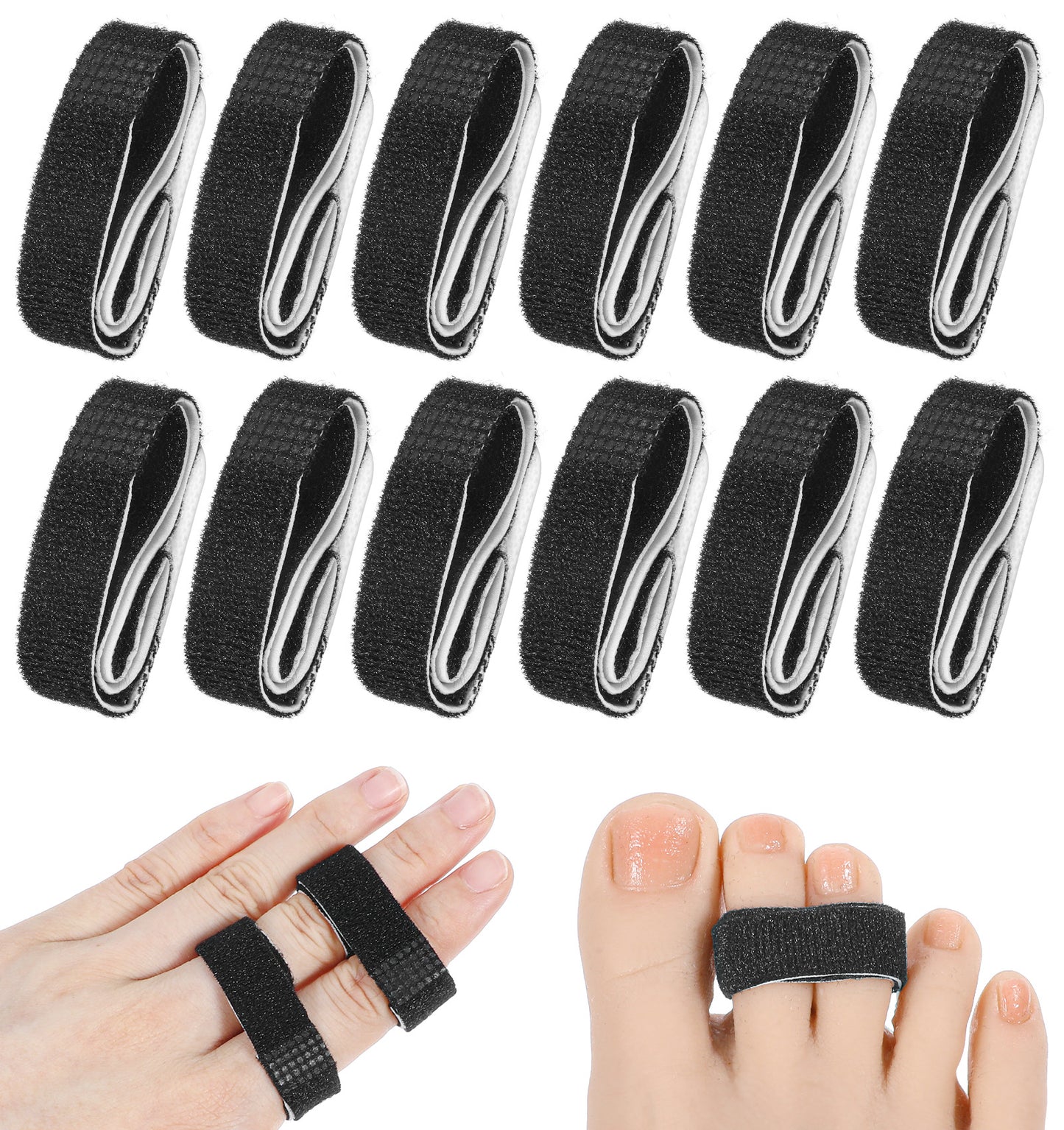 ValueBargain Buddy Tape Finger Straps, 10 Pcs Finger Buddy Wraps With Padded