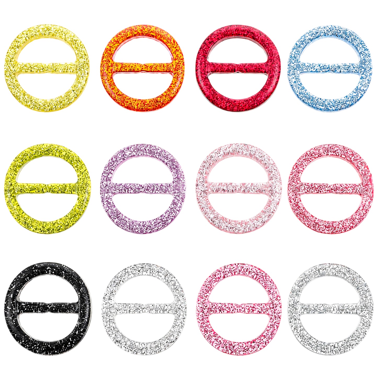guduling 12 PCS Scarf Rings for Women,Multicolor Scarf Clip,Resin,1.47IN