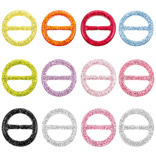 guduling 12 PCS Scarf Rings for Women,Multicolor Scarf Clip,Resin,1.47IN