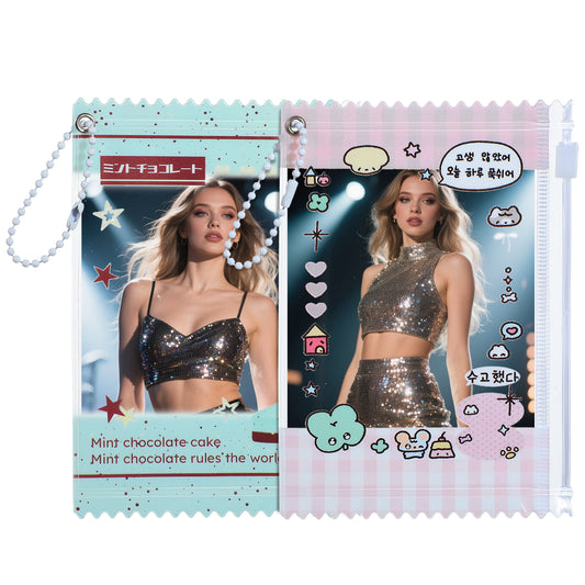 Photocards Holder, 2Pcs Photo Card Keychain Photocards Binder for Photo Campus Card