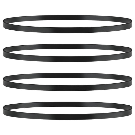4PCS Drive Belt, Black Rubber Cassette Belts, 5 mm Wide Record Player Belt Replacement,for Most Belt-Driven Turntables, for AT-PL50 AT-LP60 Record Player Belt Replacement,Fold Length 200mm