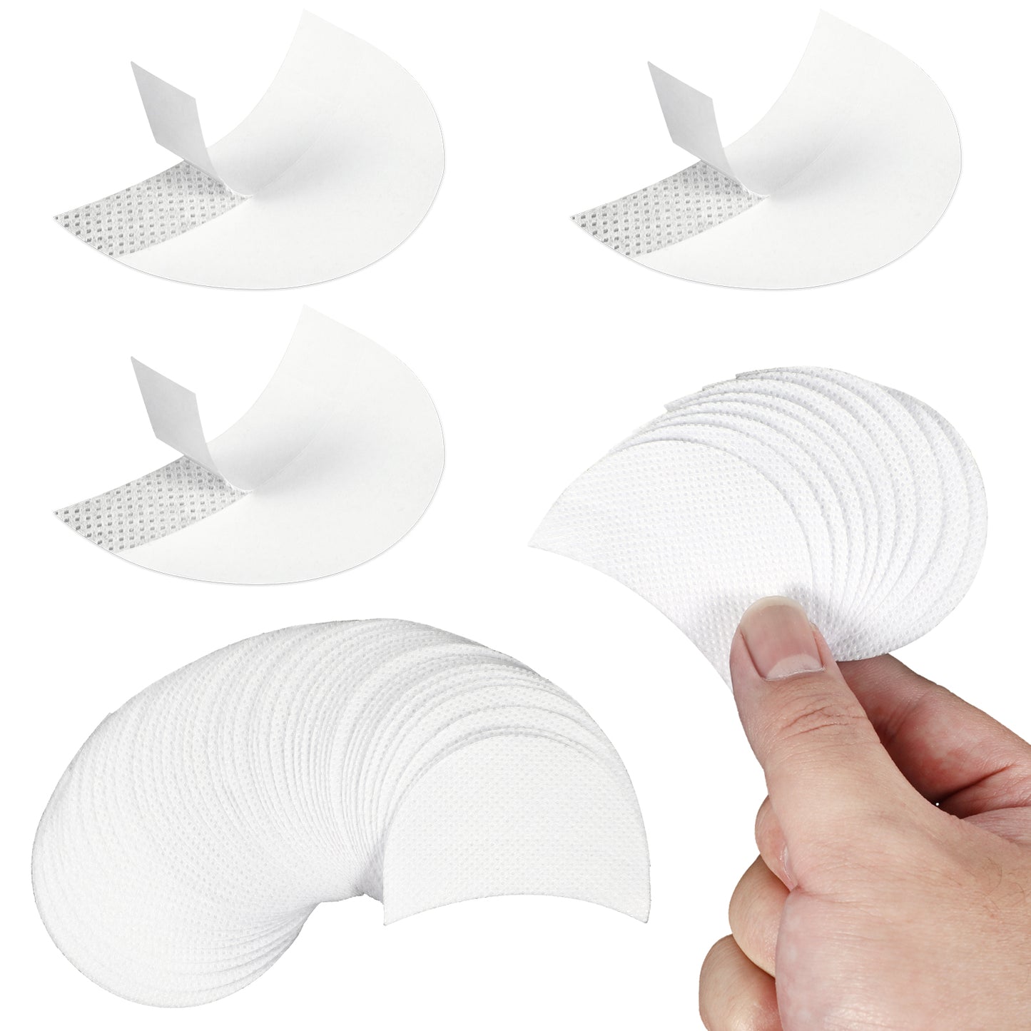 oruola 200pcs Eyeshadow Tape,Eye Make-up Eyeshadow Pads,Disposable Eyeliner Tape Makeup Tape for Eyeliner,Makeup Tape for Eyeshadow,Half-Moon Shape Eye Pads for Eyelash Extensions,Lip Makeup