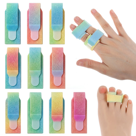 10 PCS Finger Splints for Broken Finger, Finger Support Hook and Loop Splin