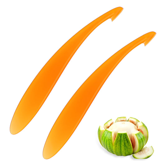 oruola 2pcs Orange Peeler Tool,Plastic Orange Peeler,Long-Handle Speed Peeler,Durable and Lightweight Orange Peeler for Easy Fruit Peeling