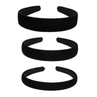 Classicseali 3PCS Black Headbands for Women, Plush Wide Headbands for Girls, Toothless Non Slip Velvet Headband, Suitable for Daily Life, Parties, Travel and Festival Celebrations,3 Sizes