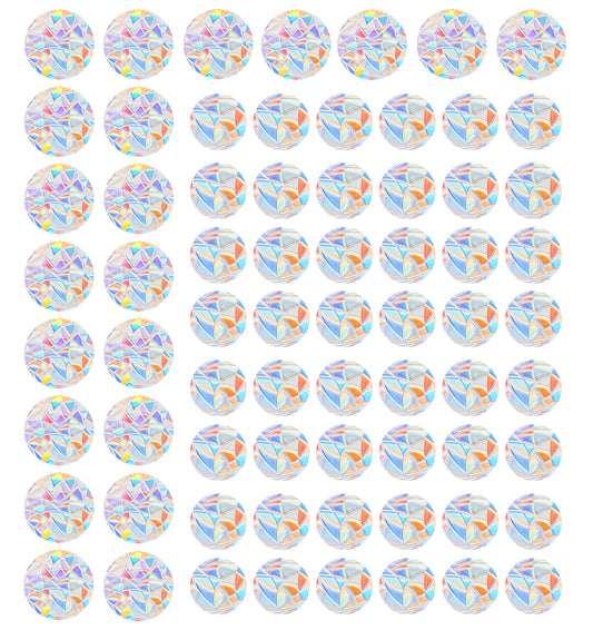 72Pcs Circle Window Stickers for Bird Strikes, Anti-Collision Static Cling Stained Glass Window Decals for Birds, Reusable Round Dots to Stop Birds Hitting Glass, Non Adhesive and Easy Remove
