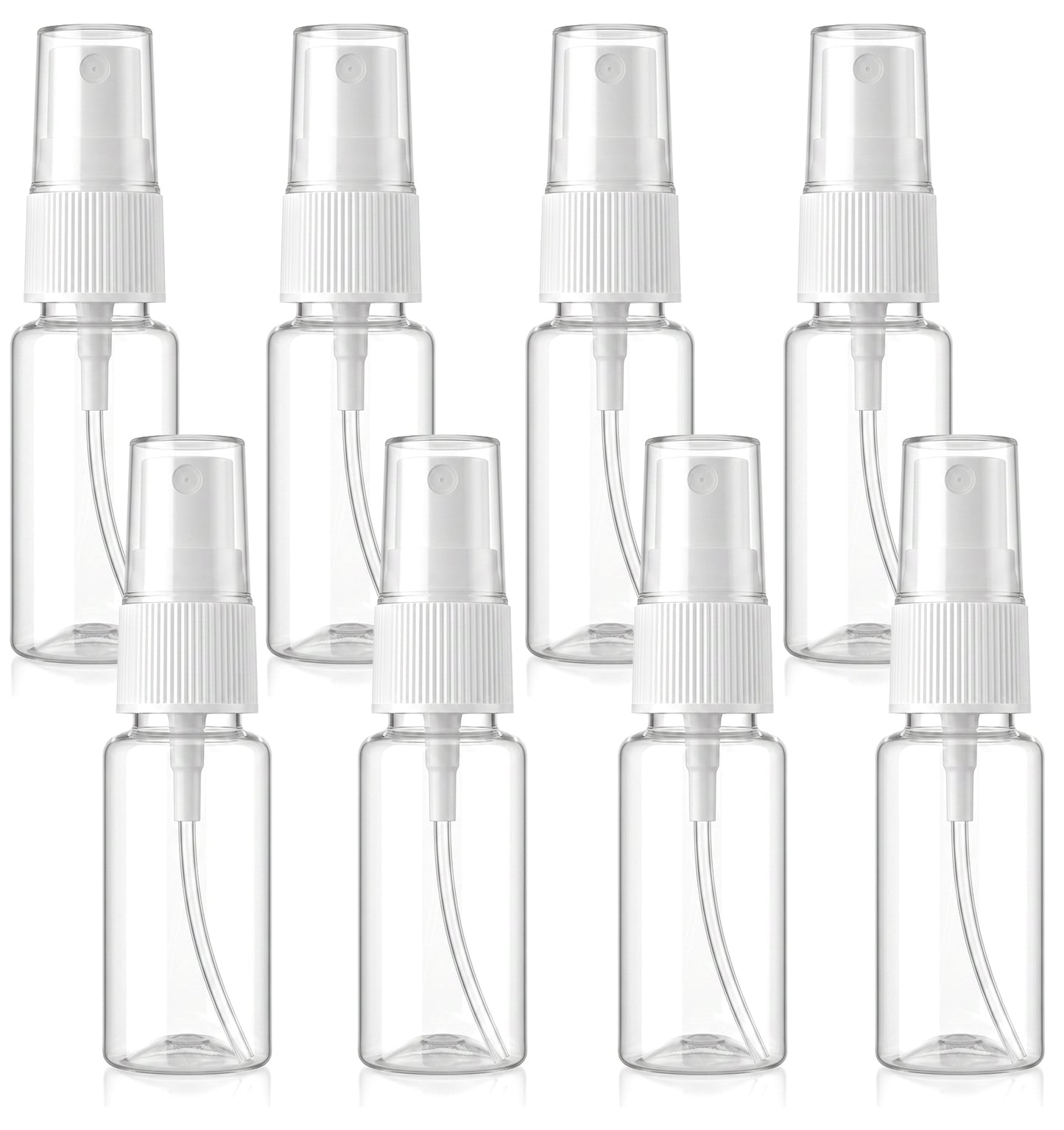 Acrbeli 8 Pack Travel Spray Bottle, Small Plastic Mini Spray Bottle, Leak-proof Empty Containers for Perfume, Cosmetics, Alcohol (20 ml)