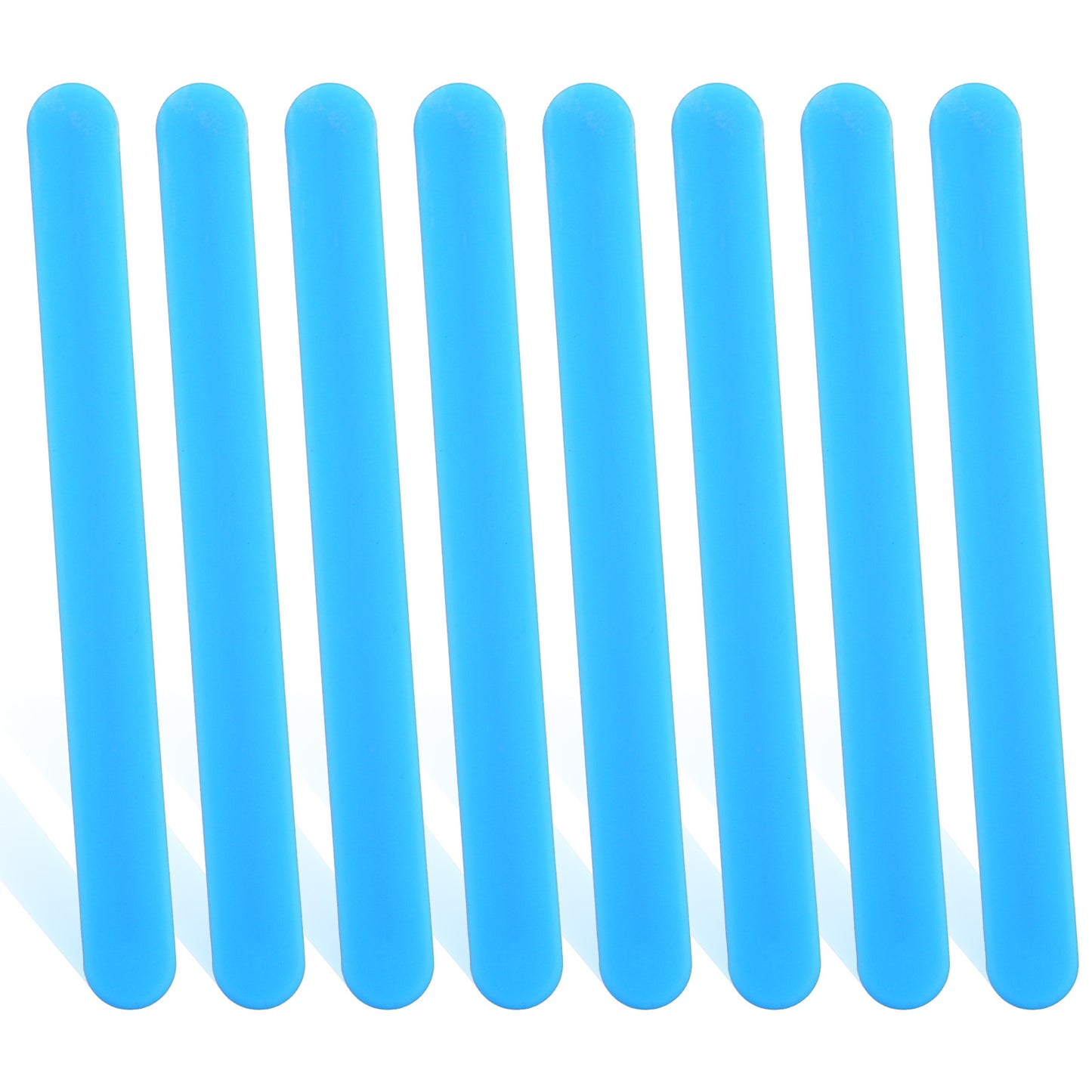 Elegaperma 8Pcs Silicone Stir Sticks, Blue Food Grade Silicone Wax Stick with Rounded Tips, Reusable Silicone Stir Sticks for Resin Mixing and Kitchen Cooking