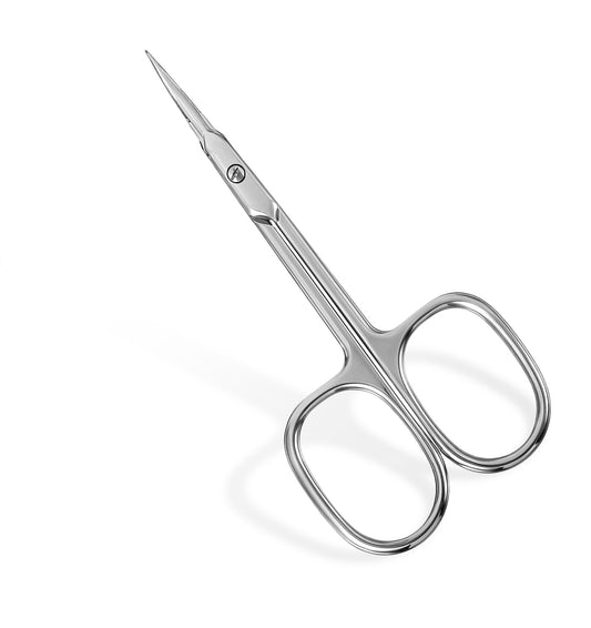 Curved Nail Scissors, Stainless Steel Sharp Tip Precision Curved Scissors for Nails, Eyebrows, Eyelashes & Beard - Professional Portable Grooming Tool