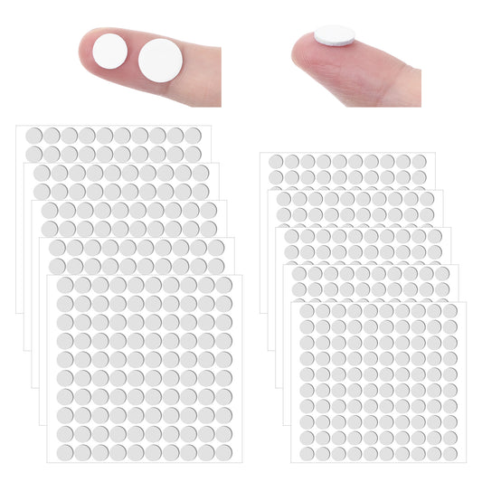 Classicseali 1000PCS Adhesive Dots,3D Process Foam Double Sided Dots, Round Double Sided Adhesive Dot, for DIY Handmade Crafts, Card Making Or Office Supplies, 2 Sizes, 0.3 In & 0.4 In