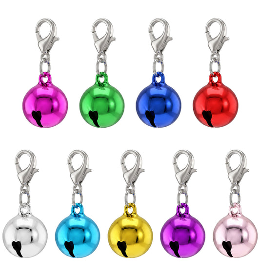 9 Pcs Cat Bells for Collars, Cat Bell for Collar with Clear Jingling Sound