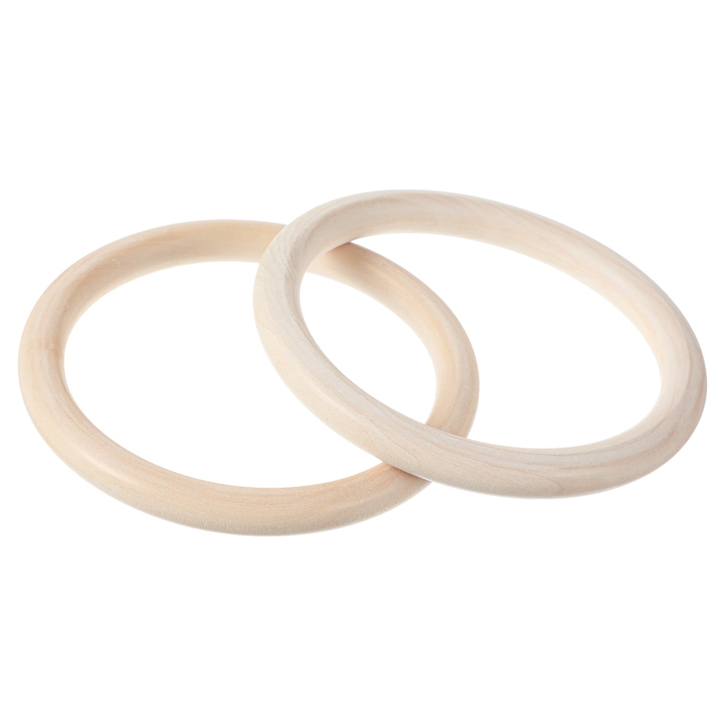Guduling 2pcs Wooden Rings for Crafts, 15cm/5.9in Curtain Rings Wooden, Unfinished Solid Wood Wreath Ring for Party, Home Decor, DIY Crafts Macrame Knitting Pendant Connectors Home Decor
