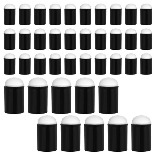 Classicseali 40 Pcs Finger Sponge Daubers, Small Face Painting Sponges for Painting Ink Card Making Drawing DIY Craft Handmade, Black Finger Daubers Chalk for Paint Projects Crafting