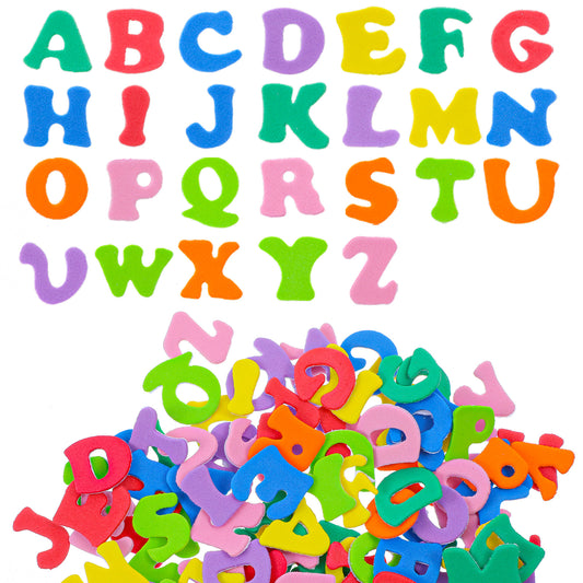 Classicseali 360pcs Foam Letters, Assorted Colors Foam Letter Stickers, Self-Adhesive A-Z Alphabet Stickers for DIY Crafts, Scrapbooking, School Projects & Party Decorations