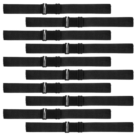 Guduling 10 Pcs Wig Elastic Band, Adjustable Wig Straps for Secure Fit, Elastic Bands for Wigs, Black Polyester Adjustable Wigs Bands, 2.5cm Width