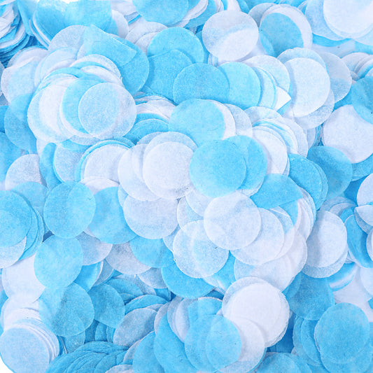Elegaperma 8000pcs Blue and White Tissue Paper Confetti