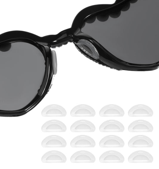 12 Pairs Nose Pads for Glasses, Adhesive Glasses Nose Pads for Eyeglasses & Sunglasses to Prevent Noses Dents & Sliding (Clear)