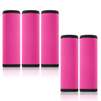 Guduling 5 Pcs Luggage Handle Wraps,Suitcase Handle Wraps,Luggage Handles Covers for Suitcase Beach Bag Backpacks,Travel Accessories for Luggages Suitcases,Bright Suitcases Identifiers(Rose Red)