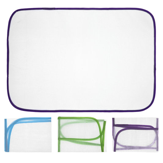 guduling 3 Pack Pressing Cloth for Ironing,Ironing Cloth to Protect Clothes,Clothes Scorch-Saving Iron Protector Insulation Pad,Polyester Mesh Iron Pressing Mat for Easy Irons Sewing,3 Colors