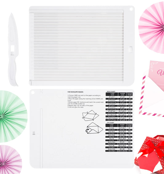 Multi-Purpose Envelope Maker Scoring Board for Paper Crafts,