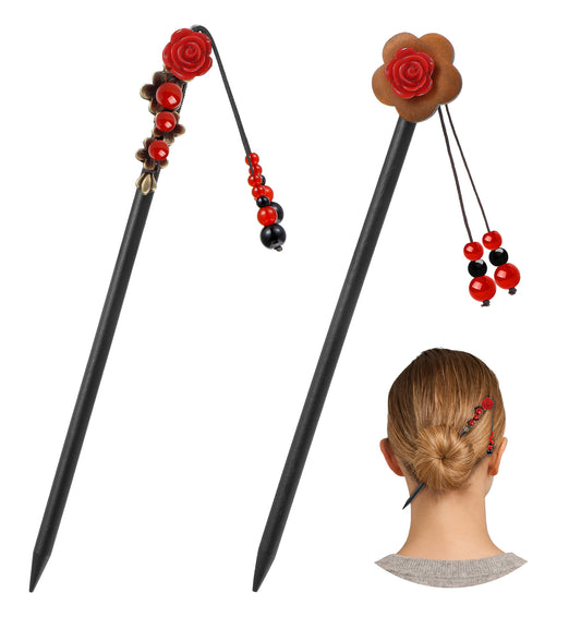 2 Pack Chinese Hair Stick Pins