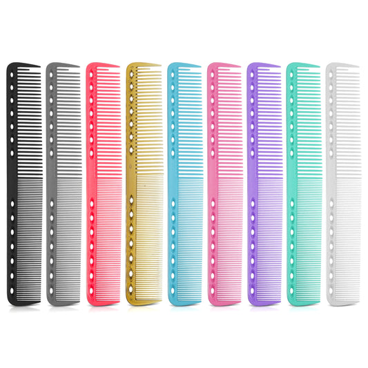 Elegaperma 9pcs Hairdressing Comb, Colorful Hairdressing Cutting Combs Professional, Heat Resistant Bulk Hair Stylist Comb for Men and Women Salon Home (9 Colors)