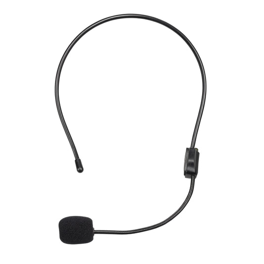 guduling Plastic & Iron Mic Headset Prop, Black Head Mic Accessory for Halloween Cosplay Music Party