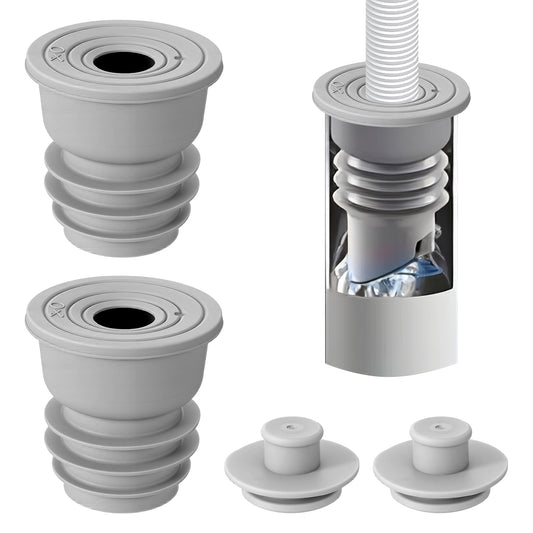 Elegaperma 2 Pcs Washing Machine Drain Hose Seal, Universal Silicone Drain Pipe Seal, Silicone Seal Plug Drain Sewer Deodorant Cover for 35-40mm Pipes in Laundry Room Bathroom Bathtub