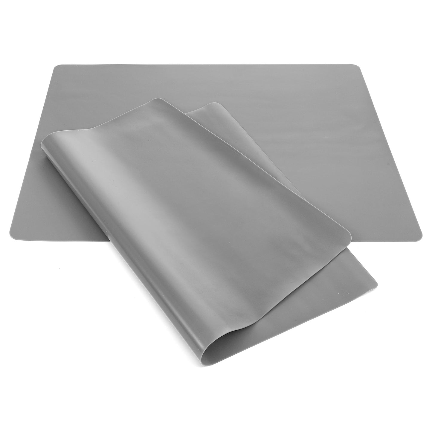 Guduling 2 Pcs Large Silicone Mat,Silicone Mats for Worktops,30 X 40 cm Clear Countertop Protector Mat,Heat Resistant,Non-Slip,Multipurpose Table Placemats Worktop Protector(Dark Gray)