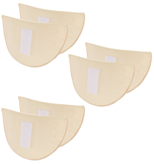 3 Pairs Womens Shoulder Pads, 1.5cm Thick Breathable Sponge Shoulder Pad Inserts, Shoulder Pad Dress Accessories for Blazer, Suit, T-Shirt and Clothing Silhouette Enhancement (Skin Color)