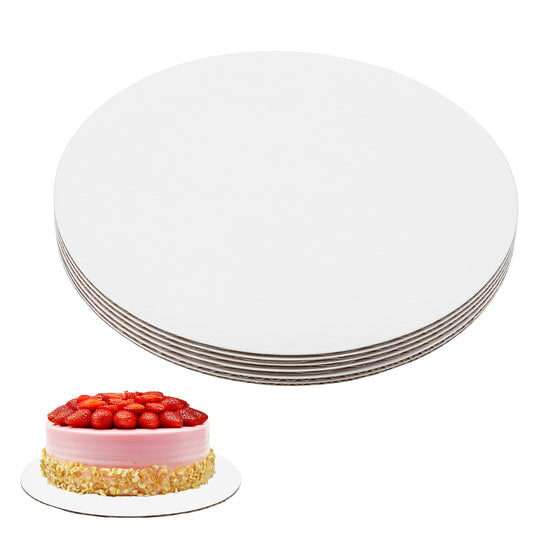 Elegaperma 6Pcs Cake Boards 6 Inch, White Food-Safe Greaseproof Cardboard Circles, 6in Cake Board for Birthday Cakes, Wedding Decorating, Craft Projects
