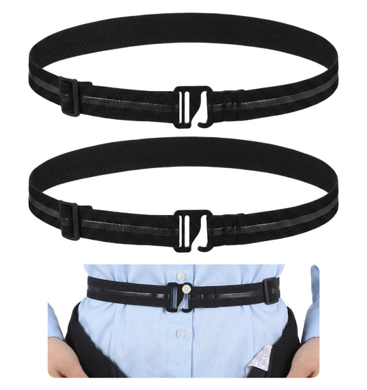 Acrbeli 2 Pcs Shirt Stays for Men, Shirt Stays - Adjustable Non-Slip Elastic Shirts Holders, Keep Shirts Tucked In for Work & Casual Wear