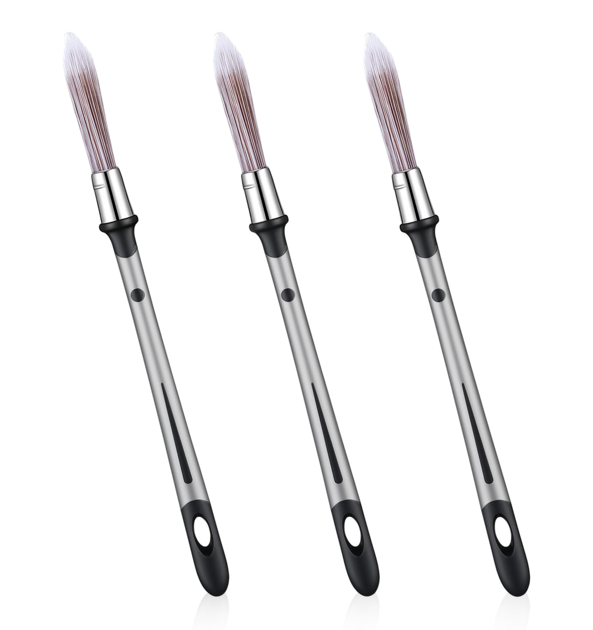 Sash Brush, 3PCS Round Paint Brush, Precise Trim Painting