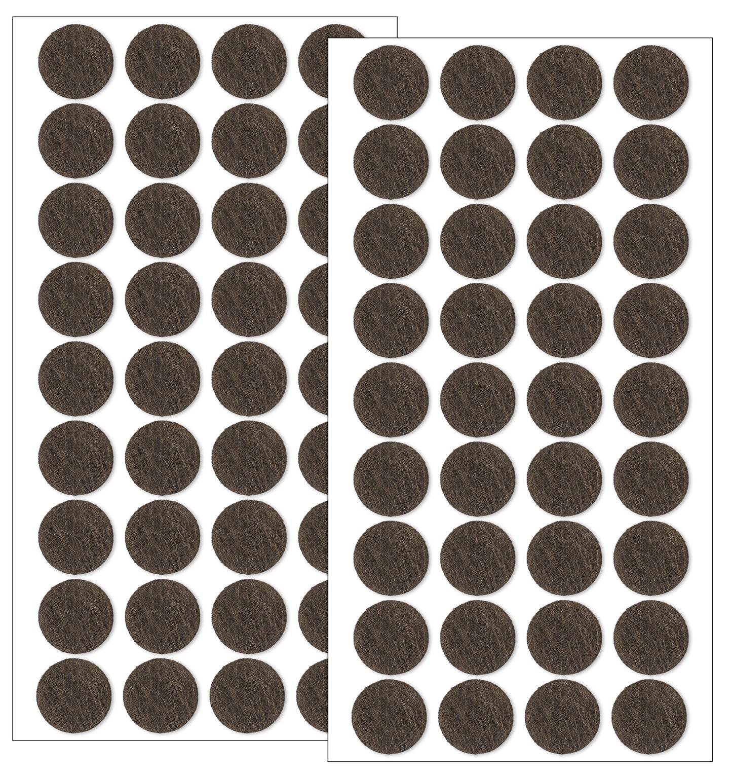 72 PCS 1/2 Inch Felt Pads for Chair Legs, 1/2 Felt Pads for Chair Legs & Cabinet Doors, Self-Adhesive Felts Bumpers for Quiet Closing (Brown, 3/4 Inch Diameter)