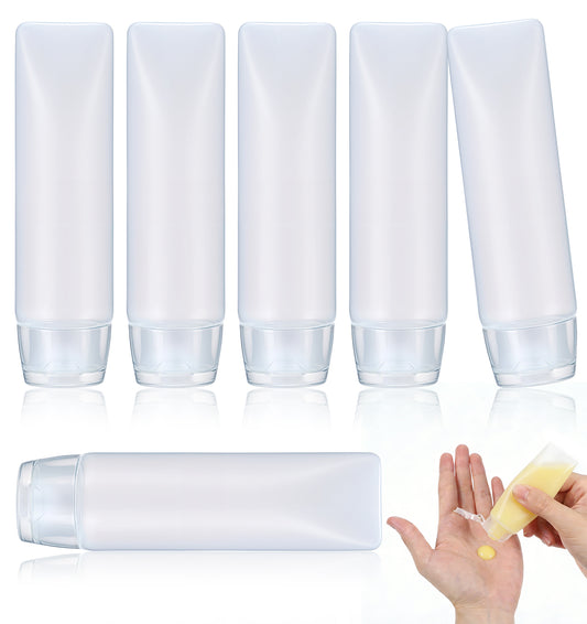 Thrymme 6 Pcs Refillable Toothpaste Tube, 30ml Travel Bottles
