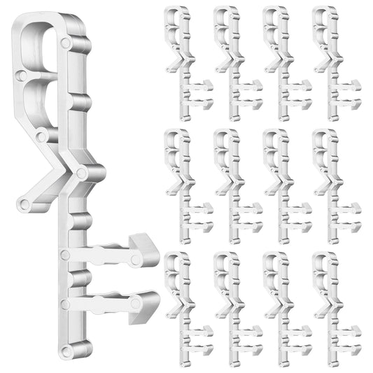 12PCS Valance Clips Hidden Channel, Clear Plastic Blind Clips with Groove for Window Blinds Home Improvement DIY Installation Hardware