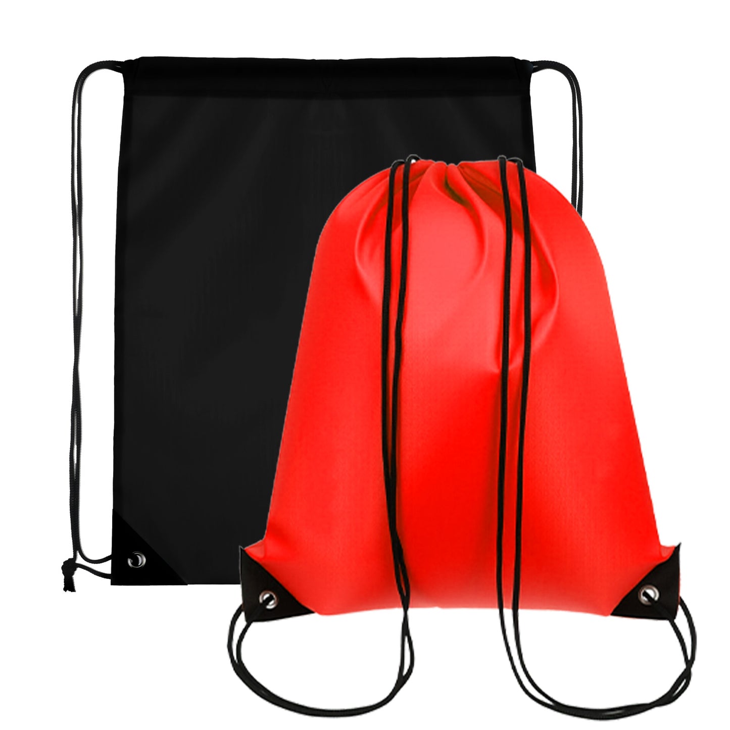 Elegaperma 2pcs Drawstring Backpack, Large Capacity Draw String Bags Pack Bulk, Cloth Drawstring Bag for Shoes, Bottle, Basketball, Umbrella, Easy to Carry, Neatly Folded and Stored