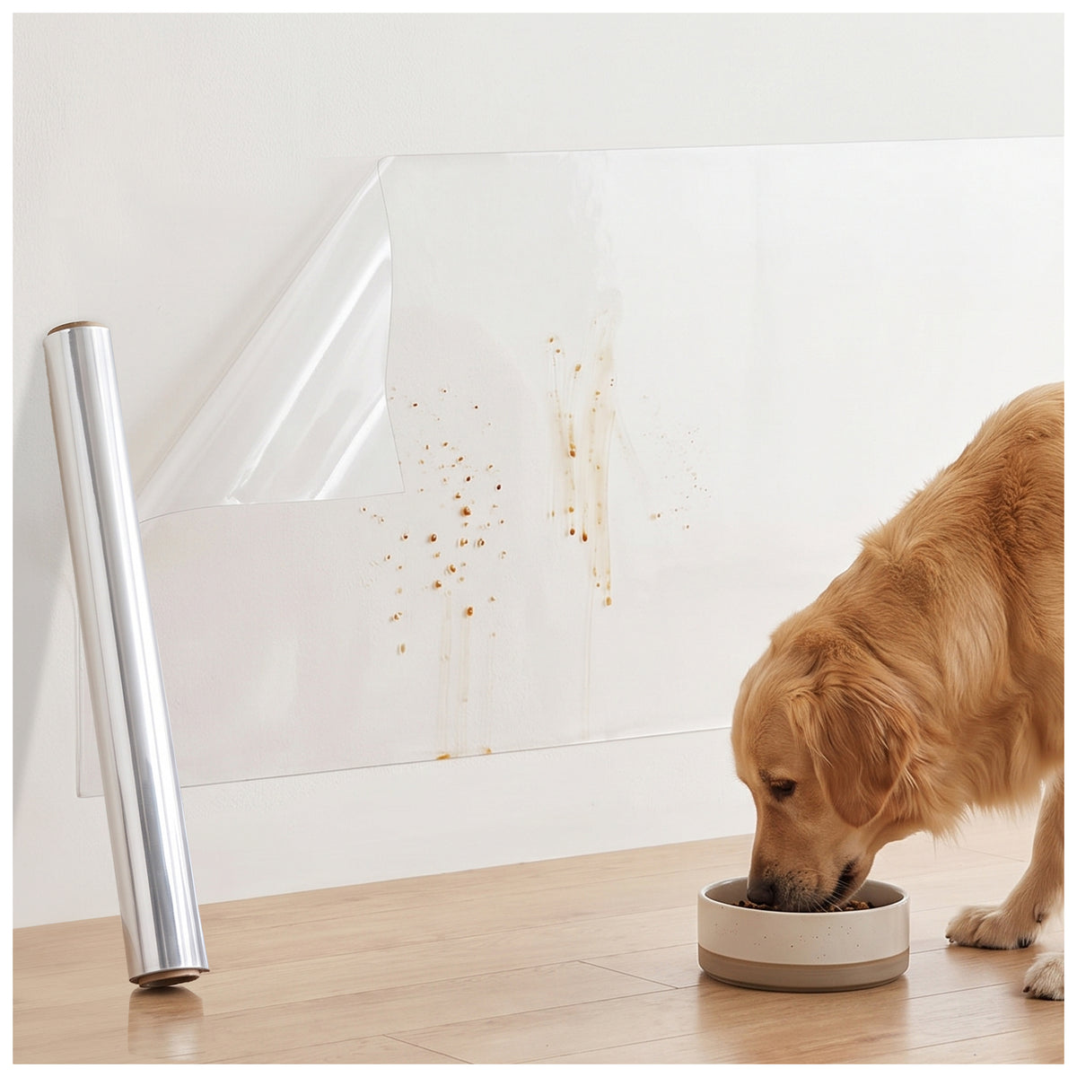 Elegaperma Clear Wall Protector Film, 40 x 300CM Wall Protector for Dogs