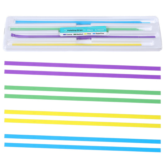 Guduling 120pcs Dental Abrasive Strips, 150 X 4mm Dental Polishing Strips, Tooth File For Sharp Teeth, Sanding Grinding Deep Cleaning Tool Tooth Polish Abrasive Strip Oral Care (Multi Color)
