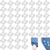 Classicseali 50pcs Trouser Clips, Adjustable Pants Clips for Length,Tightener Hem Clip for Pant, No-Slip Fabric Holder for Sleeves Instant Shortening Decorative Men Women Cuff