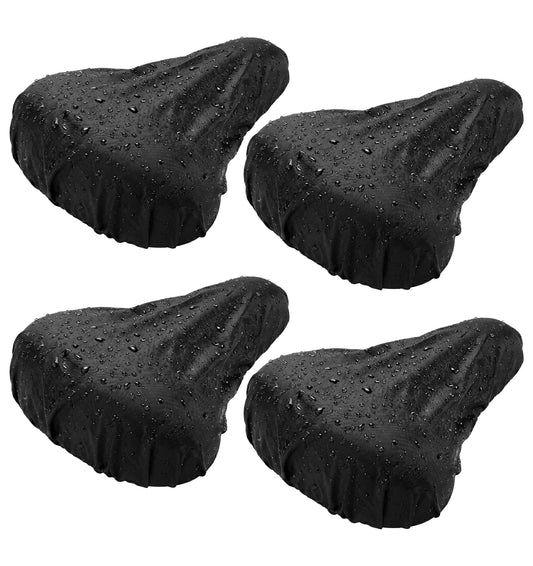 Thrymme 4 PCS Bike Seat Cover, Waterproof Black Bicycle Seat Cover