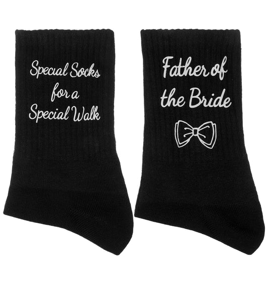 FRCTLNKG Father of The Bride Socks Gifts, Wedding Socks for Dad, Keepsake Gift from Bride (Black, 10 x 7.5 x 17 cm)