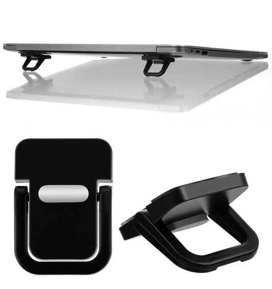 ValueBargain 2 PCS Keyboard Riser, Black Adjustable Angle Keyboard Stand for Desktop Portable Foldable Laptop Feet, Improve Typing Comfort and Desk Ergonomics, Fits Most Keyboards and Laptops