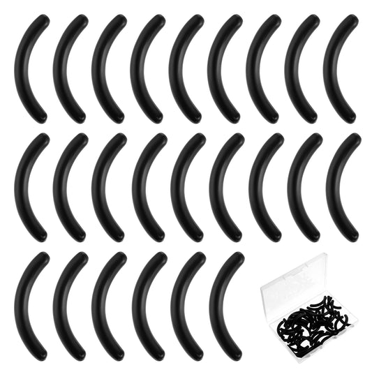 Classicseali 50pcs Eyelash Curler Pads, Eyelash Curler Refills, Care Makeup Tools Eyelashes Curlers Rubber Refill, Suitable for Great Majority Universal Eyelashes Curlers,Black